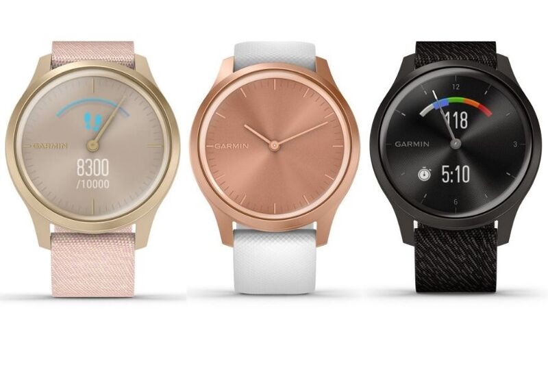 Man sieht verschiedene Ausführungen der Garmin vivomove style.